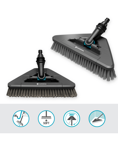 GARDENA Cleansystem perie flexibila, pentru suprafete mari, delicate