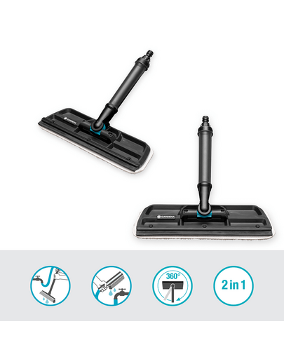 GARDENA Cleansystem stergator geam cu fleece din microfibra si racleta