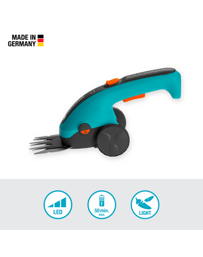 GARDENA Foarfeca cu acumulator pentru gazon si arbusti ClassicCut Li cu maner si roti