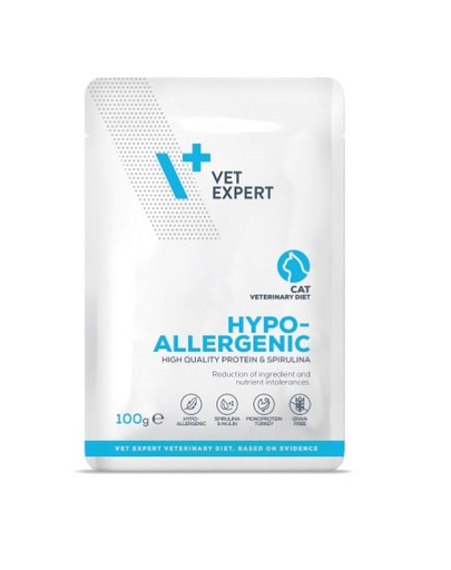 VET EXPERT Veterinary Diet Cat Hypoallergenic Turkey plic 100g dieta pisica
