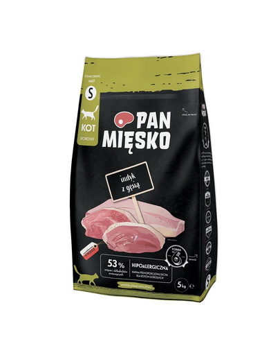 PAN MIĘSKO hrana pentru pisici, curcan si gasca S 5 kg