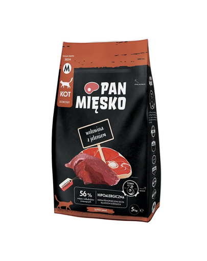 PAN MIĘSKO mancare pisici cu vita si caprioara M 5 kg