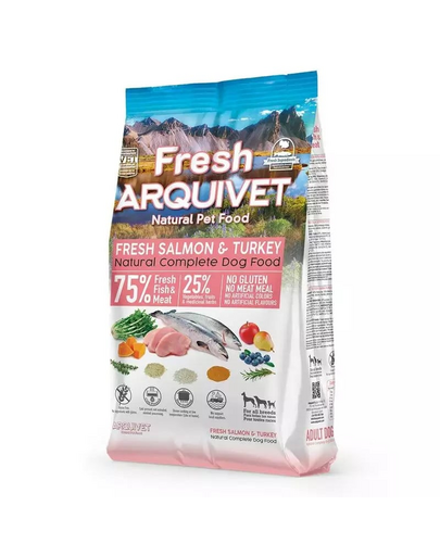 ARQUIVET Fresh Hrana pentru caini semiumeda 2,5 kg somon si curcan