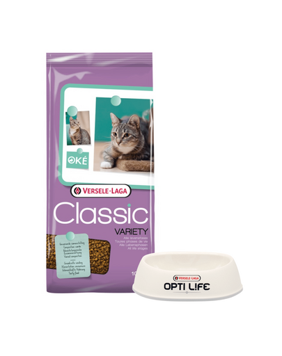 VERSELE-LAGA Classic Cat Variety Hrana pisici 10 kg + bol pentru pisica GRATIS