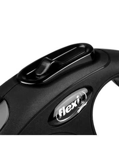 FLEXI New Classic lesa automata cu sir pentru caini, negru, marimea XS, 3 m