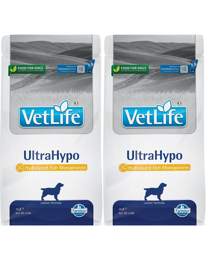 FARMINA Vet Life Ultrahypo - Hrana uscata caini cu intoleranta alimentara 2x 2 kg