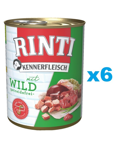 RINTI Kennerfleisch Game vanat 6x800 g conserva hrana