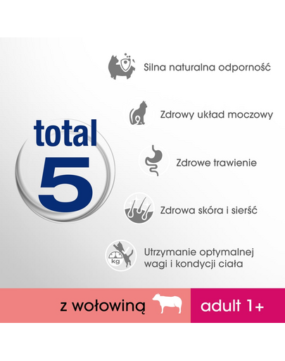 PERFECT FIT Cat Adult 6 x 750 g - bogat în vită