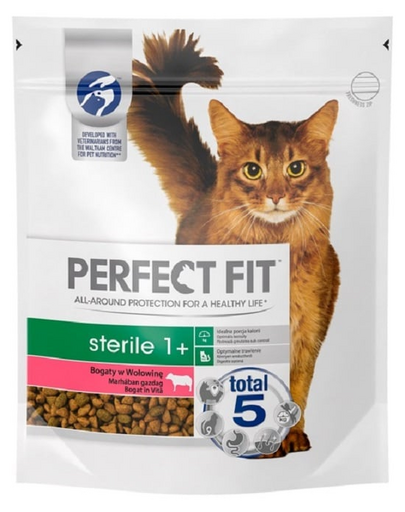 PERFECT FIT Sterile 1+ cu vită 750 g hrană pisici sterilizate