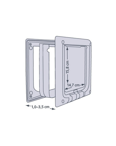 TRIXIE Usa pentru pisici Freecat de luxe electromagnetic, alb