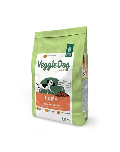 GREEN PETFOOD VeggieDog Origin hrana caini cu linte rosie 10kg