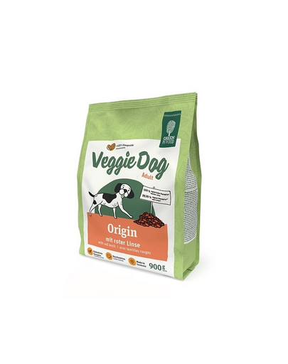 GREEN PETFOOD VeggieDog Origin hrana pentru caini 900g cu linte rosie