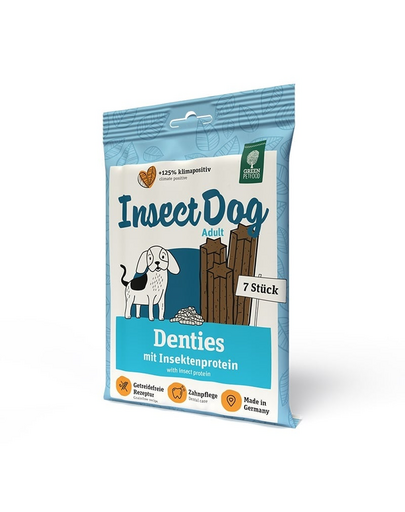 GREEN PETFOOD InsectDog Denties 180g snack de ros pentru caini