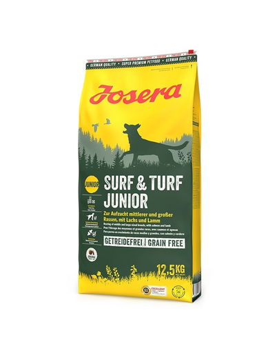 Hrana catei JOSERA Surf Turf Junior 12,5 kg cu somon si miel, fara cereale