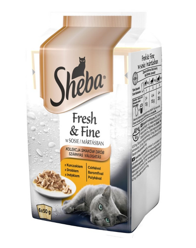 SHEBA selecție pasăre Fresh & Fine 6x50g