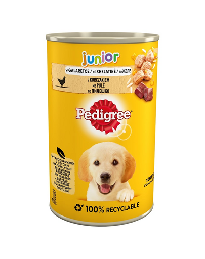 PEDIGREE Junior Hrana umeda catei, cu Pui in Aspic 400 g