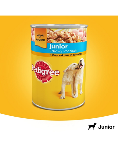 PEDIGREE Junior Hrana umeda catei, cu Pui in Aspic 400 g