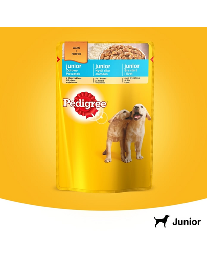 PEDIGREE Junior Plic hrana cu pui si orez in aspic 100 g