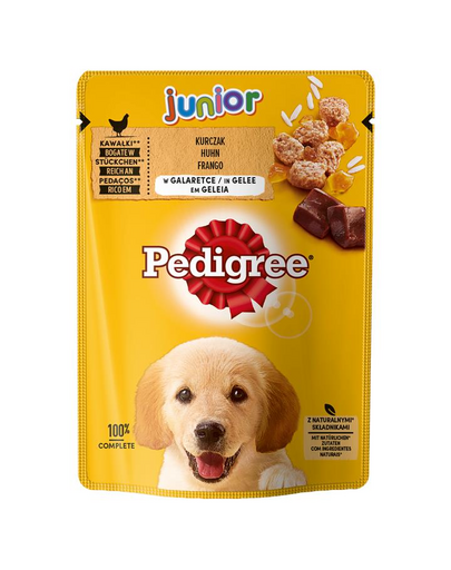 PEDIGREE Junior Plic hrana cu pui si orez in aspic 100 g