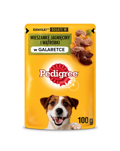 PEDIGREE Adult Hrana umeda caini adulti, cu miel si ficat in jeleu 100 g