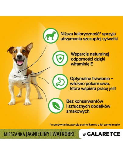 PEDIGREE Adult Hrana umeda caini adulti, cu miel si ficat in jeleu 100 g