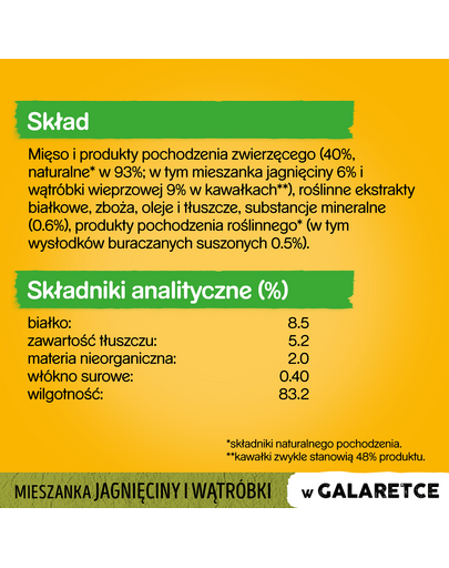 PEDIGREE Adult Hrana umeda caini adulti, cu miel si ficat in jeleu 100 g