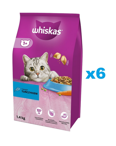 WHISKAS Adult 6x1,4 kg hrana cu ton pentru pisica adulta