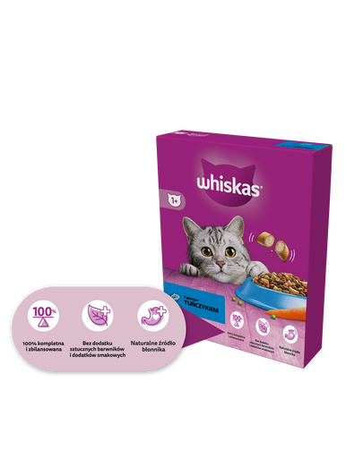 WHISKAS Adult 1,9 kg hrana uscata completa pentru pisici adulte cu ton delicios