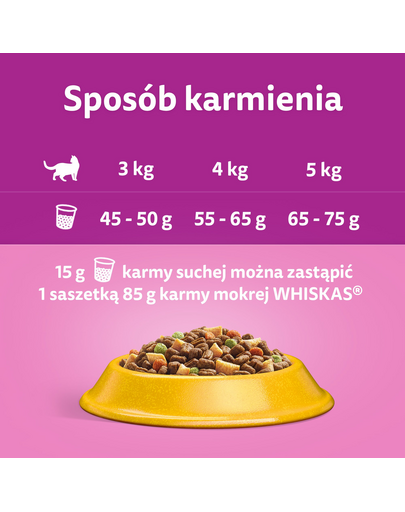 WHISKAS Adult 1,9 kg hrana uscata completa pentru pisici adulte cu ton delicios