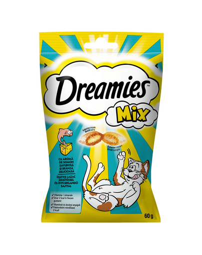 DREAMIES Gustari pisici, cu somon si branza 60 g