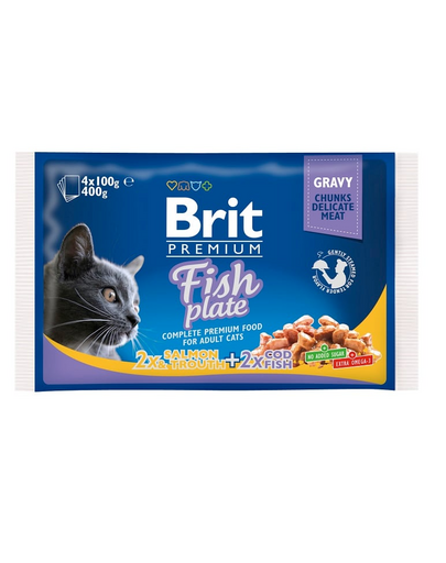 BRIT Cat Adult Fish Plate 4x100 g