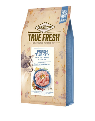 CARNILOVE Cat True Fresh Turkey 340g hrana pisica adulta, din curcan
