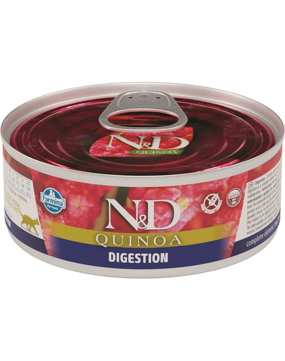 FARMINA N&D Cat Quinoa Digestion pentru îmbunătățirea digestiei 80 g