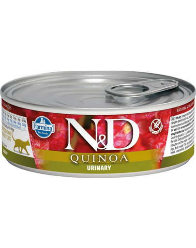 N&D Cat quinoa urinary, pentru pisici cu probleme ale tractului urinar, 80 g
