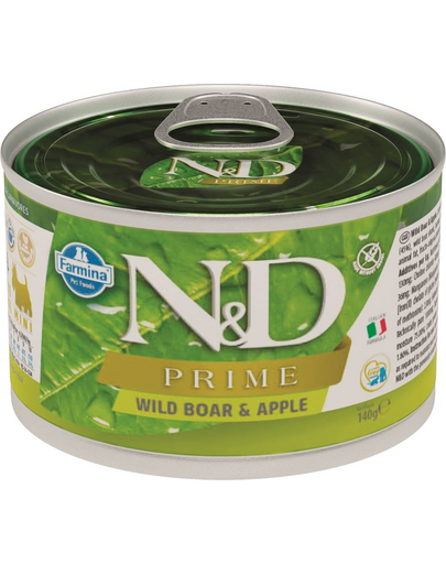 FARMINA N&D Prime Dog Mini mistreț & măr 140 g