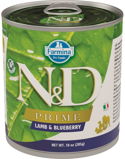 FARMINA N&D Prime - Hrană umedă pentru câini cu miel & afine 285 g