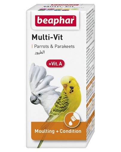 BEAPHAR Multi-Vit Parrots Preparat cu vitamine pentru papagali 20 ml