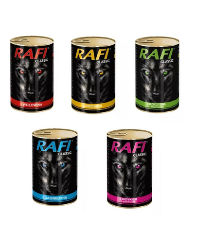 Dolina Noteci Rafi Classic Conserve hrana caini adulti, mix arome 1240 g x 20