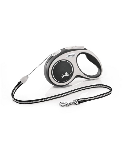 FLEXI New Comfort lesa automata cu banda pentru caini, negru, marimea S, 5 m