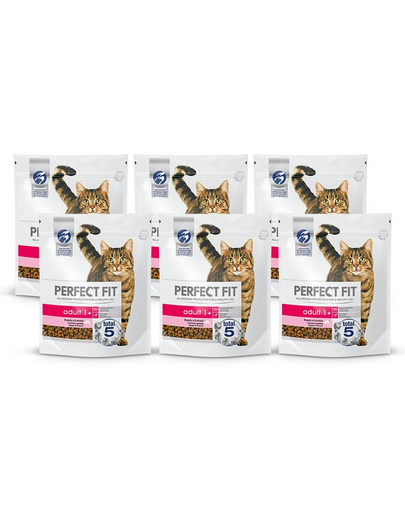 PERFECT FIT Adult 1+ Hrană uscată bogată în somon 6 x 750 g