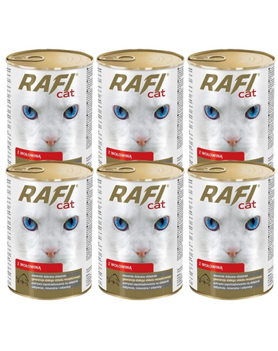 DOLINA NOTECI Rafi Adult Conserve pentru pisici adulte, cu vita 6x415 g