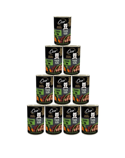 CESAR Hrana umeda pentru caini adulti, cu pui, igname si afine 12x400g