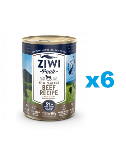 ZIWIPEAK Dog Beef cu vita, conserve caini 6x390 g