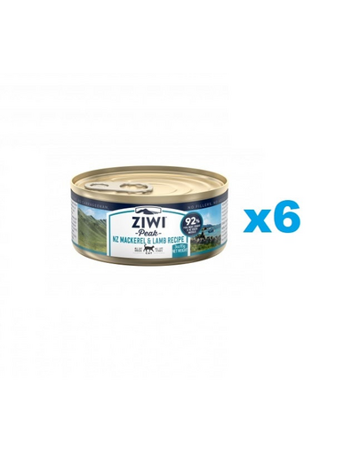 ZIWIPEAK Cat Mackerel&Lamb conserva hrana umeda pisici 6x85 g macrou si miel