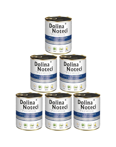 DOLINA NOTECI Premium Bogata in cod si broccoli 6x800g conserve hrana caini