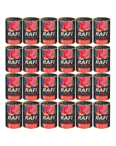 DOLINA NOTECI RAFI Conserve hrana caini, cu vita 24x400 g