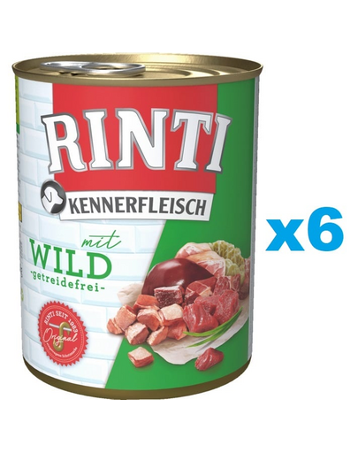RINTI Kennerfleisch Game cu vanat 6x400 g hrana caine