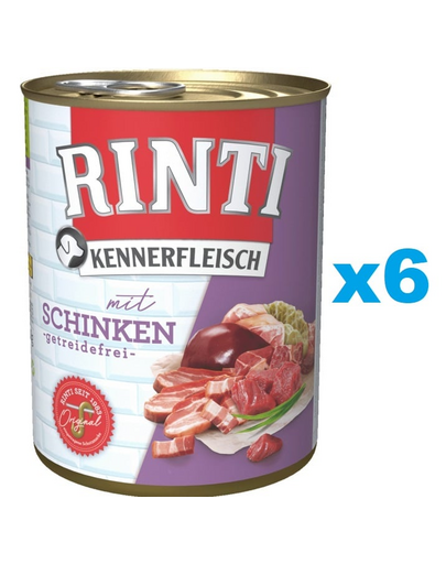 RINTI Kennerfleisch Ham cu sunca 6x800 g hrana umeda caine