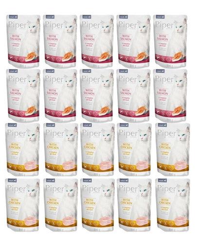 PIPER Animals Cat Adult Mix pachet plicuri pisici 20x100 g mix arome