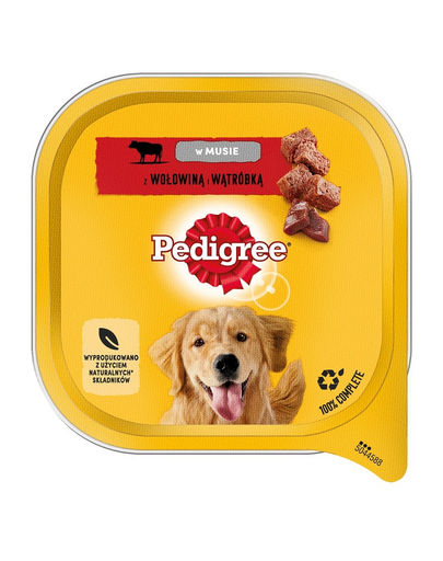 PEDIGREE Adult Hrana umeda pentru caini cu carne de vita si ficat in mousse 300 g
